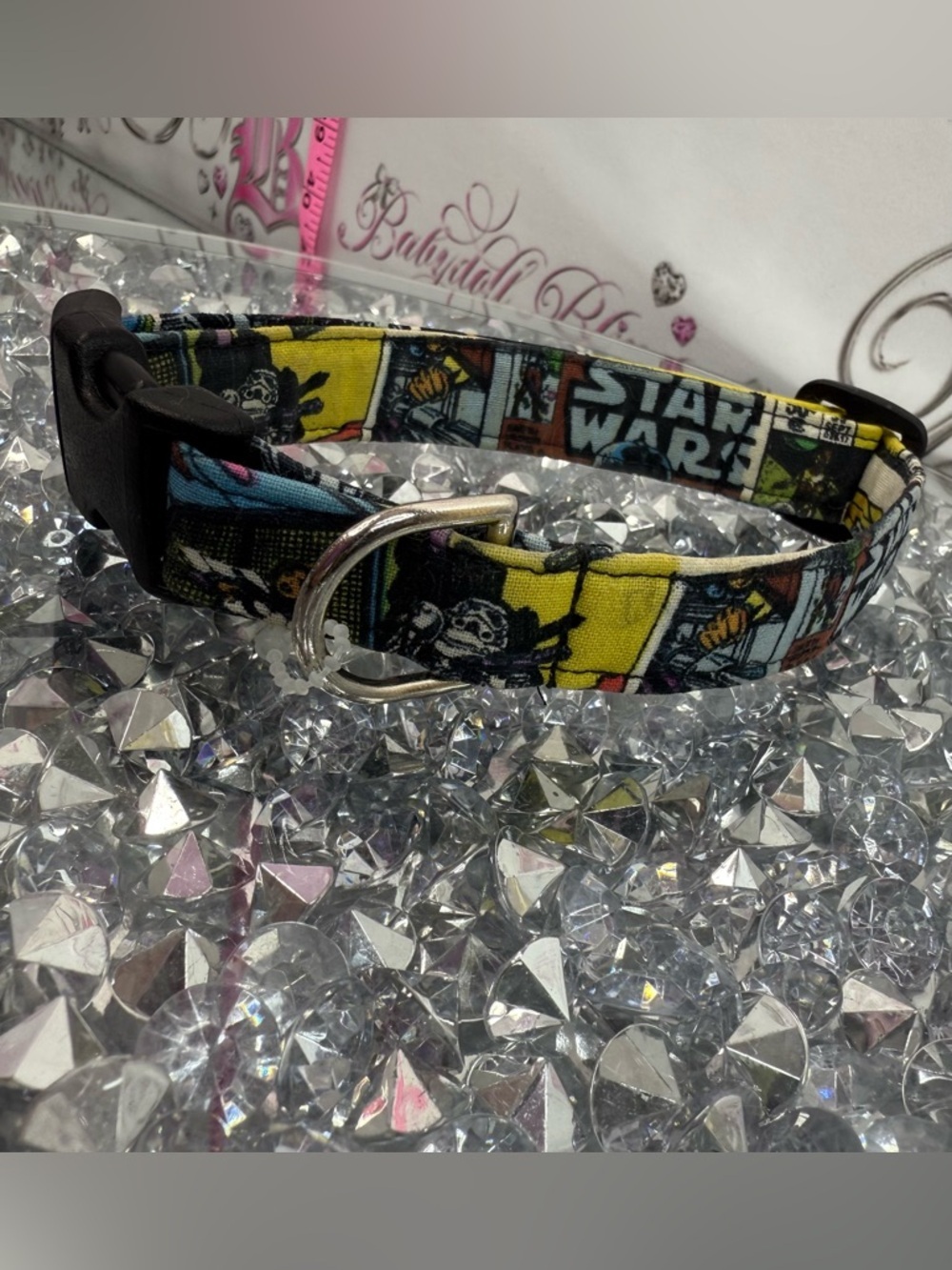 Star Wars collar dog pet Comic Panel Dog Collar - Yellow & Blue